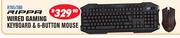 Rippa Wired Gaming Keyboard & 6 Button Mouse R195/386