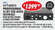 Artesia Professional 24 Bit USB Audio Interface With Bitwig Studio 8 Track Software A22XT