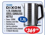 Dixon 1.7Ltr Stainless Steel Cordless Kettle Y6249RB