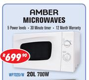 Amber 20Ltr 700W Microwave WP7020/W