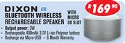 Dixon Bluetooth Wireless Rechargeable Speaker With Micro SD Slot A10