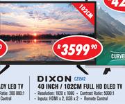 Dixon 40 Inch/102cm Full HD DLED TV CZ1542