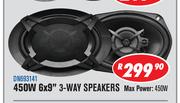Dixon 450W 6 x 9" 3 Way Speakers DN693141