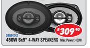 Dixon 450W 6x9" 4 Way Speakers DN694142