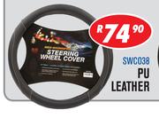 38cm Steering Wheel Covers PU Leather SWC038