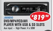 Jebson DVD/MP4/VCD/AVI Player With USB & SD Slots JB698DVD