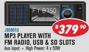 Jebson MP3 Player With FM Radio, USB & SD Slots JB5861U