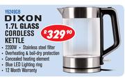 Dixon 1.7Ltr Glass Cordless Kettle Y6249GB