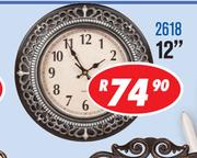 Assorted Wall Clock 12"-2618