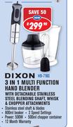 Dixon 3 In 1 Multi Function Hand Blender HB-718S