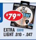 Spock 8 Piece Acoustic Guitar Strings Extra Light .010- .047 SD010