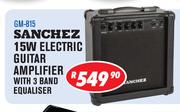 Sanchez 15W Electric Guitar Amplifier With 3 band Equaliser GM-815