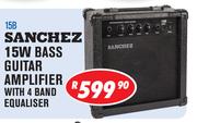 Sanchez 15W Bass Guitar Amplifier With 4 Band Equaliser 15B