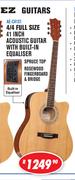 Sanchez 4/4 Full Size 41 Inch Acoustic Guitar With Built In Equaliser AE-C41S1