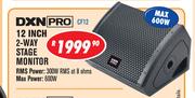 DXN Pro 12 Inch 2 Way Stage Monitor CF12