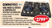 Dixon USB Midi DJ Mixer & Controller With Built In Soundcard MIDI-7