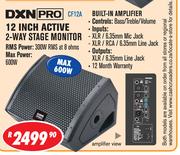 DXN Pro 12 Inch Active 2 Way Stage Monitor CF12A