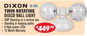 Dixon Twin Rotating Disco Ball Light QL-202L