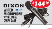 Dixon Wired Microphone With Lead & Carry Case DM-11P