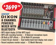 Dixon 8 Channel Powered Mixer With Bluetooth AMMINI8P