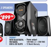 Dixon 2.1 Channel Multimedia Speaker Systems With Subwoofer & 2 Speakers DN3083FT