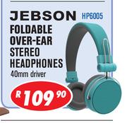 Jebson Foldable Over Ear Stereo Headphones 40mm Driver HP6005