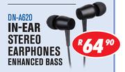 Dixon In Ear Stereo Earphones Enhanced Bass DN-A620