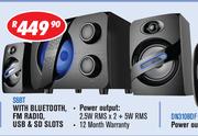 Dixon 2.1 Channel Multimedia Speaker Systems With Subwoofer & 2 Speakers S6BT