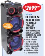 Dixon Dual 12 Inch Portable Trolley Speaker LG-1202B