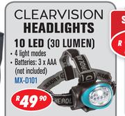 Clearvision Headlights 10 LED 30 Lumen MX-D101