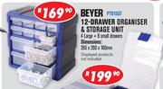Beyer 12-Drawer Organiser & Storage Unit PTB1507