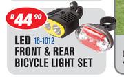 LED Front & Rear Bicycle Light Set 16-1012