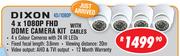 Dixon 4 x 1080P FHD Dome Camera Kit With Cables 4D/1080P