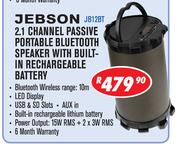 Jebson 2.1 Channel Passive Portable Bluetooth Speaker With Built-In Rechargeable Battery JB12BT