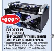 Dixon 2.1 Channel Hi-Fi System With Bluetooth And Dynamic Light Effects LG 203