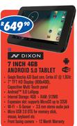 Dixon 7" 4GB Android 5.0 Tablet V8