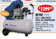 Beyer 24L 1.1Kw Direct Drive Air Compressor CCFRC100