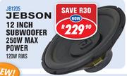 Jebson 12" Subwoofer 250W Max Power JB1205