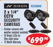 Dixon 2x1/4" CCTV Security Cameras RC2304VD