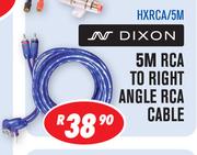 Dixon 5M RCA to Right Angle RCA Cable