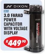 Dixon 3.0 Farad Power Capacitor With Voltage Display E202