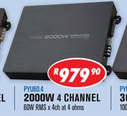 Dixon 2000W 4 Channel Car Amplifier PYU60.4