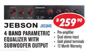 Jebson 4 Band Parametric Equalizer With Subwoofer Output JBEQ440