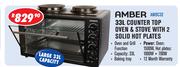 Amber 33Ltr Counter Top Oven & Stove With 2 Solid Hot Plates AMBC32