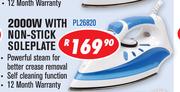 Amber 2000W Steam Iron With Non Stick Soleplate PL26820