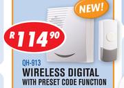 Dixon Door Chimes Wireless Digital With Preset Code Function QH-913