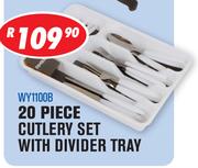 Amber Kitchen Utensils 20 Piece Cutlery Set With Divider Tray WY1100B