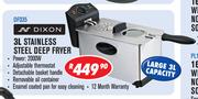 Dixon 3Ltr Stainless Steel Deep Fryer DF035