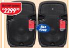 Dixon 15" DJ/PA Speakers Pair SDJ1508P