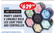 Dixon Party Lights 6 Linkable Bulb LED Light Pods And Controller QL986C